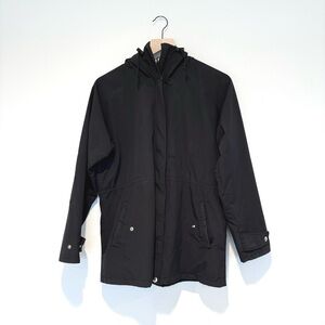 Seattle boutique raincoat - Freeman’s women in black - M - EUC - limited ed.